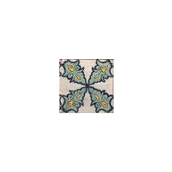 Mosaic House Moroccan tile Petale XS Multi 1-12-15-18 White Light Green Cobalt Blue Yellow  hand painted handpainted 